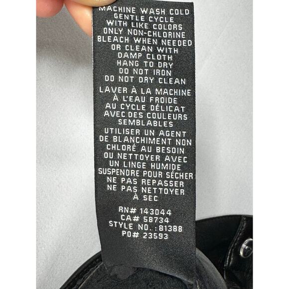 7 For All Mankind Women's Black Wide Leg Faux Leather Pants - Size M (28x30) - Picture 7 of 7